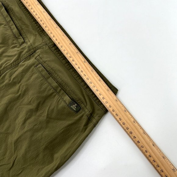 prAna Womens 0 Olive Green Jasmine Knickers Capri Pant Adjustable Waist Pleated - Picture 5 of 5